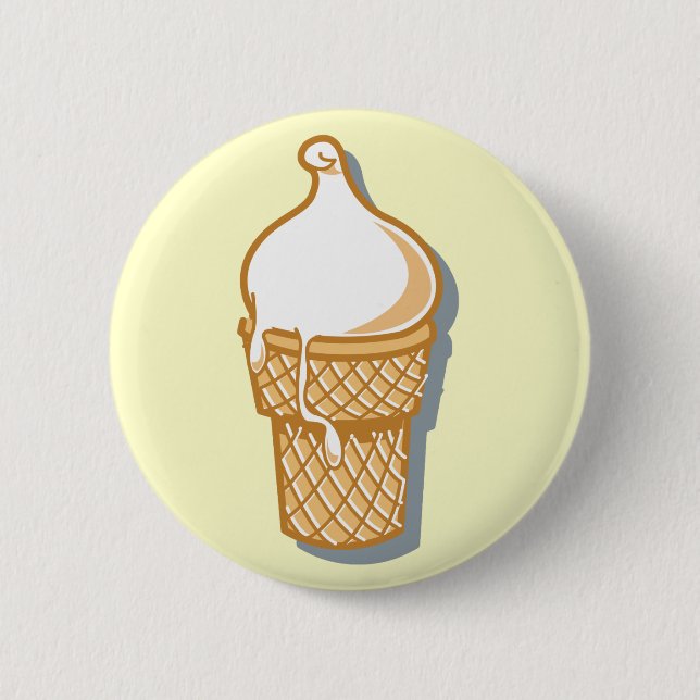 Retro-Eistüte Button (Vorderseite)