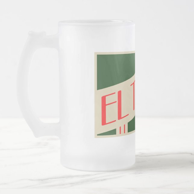 Retro el tano mattglas bierglas (Links)