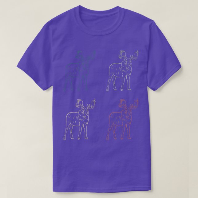 Retro-Elch 1 T-Shirt (Design vorne)
