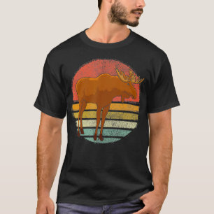 Retro-Elch-Tier-Retro-Elchliebhaber T-Shirt
