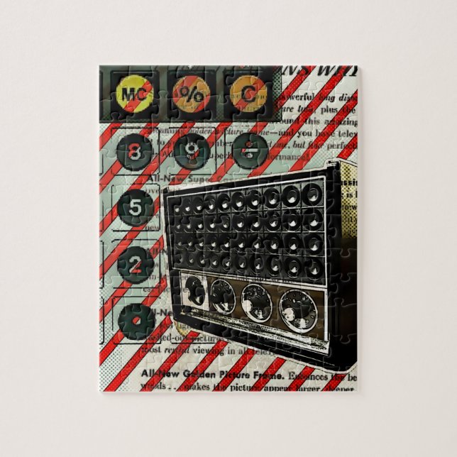 Retro Electronics Lautsprecher Kurz Wave Radio Puzzle (Vertikal)