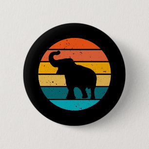 Retro-Elefant Button
