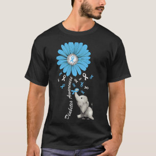 Retro-Elefant Diabetes-Bewusstsein Diabetes T-Shirt
