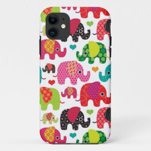 Retro Elefant scherzt Mustertapete Case-Mate iPhone Hülle