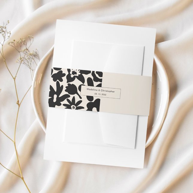 Retro Elegante Blumenzwiebelband Einladungsbanderole (Von Creator hochgeladen)