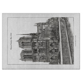 Retro elegante schwarz-weiß Notre Dame de Paris Schneidebrett