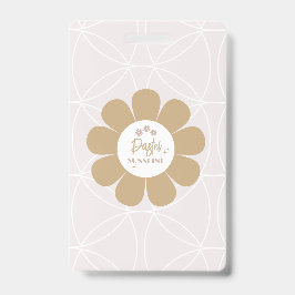 Retro Elegantes Rosa Geschäft Ausweis