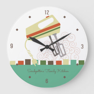 Retro elektrische Schläger, die Mischerküchenuhr Große Wanduhr