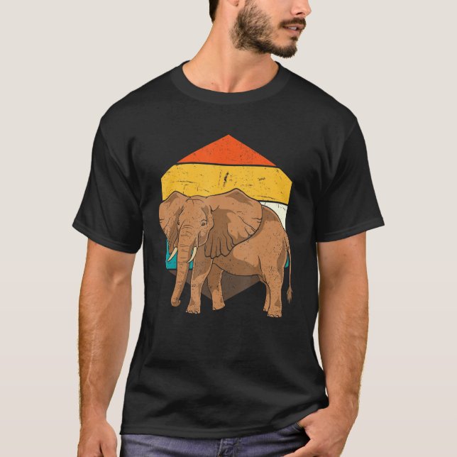 Retro Elephant T-Shirt (Vorderseite)
