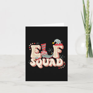 Retro Elf Squad Weihnachten Matching Familie Spaß Karte