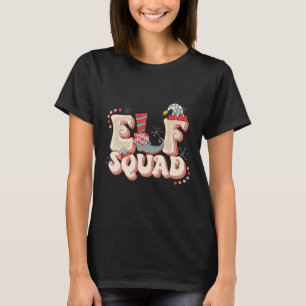 Retro Elf Squad Weihnachten Matching Familie Spaß  T-Shirt