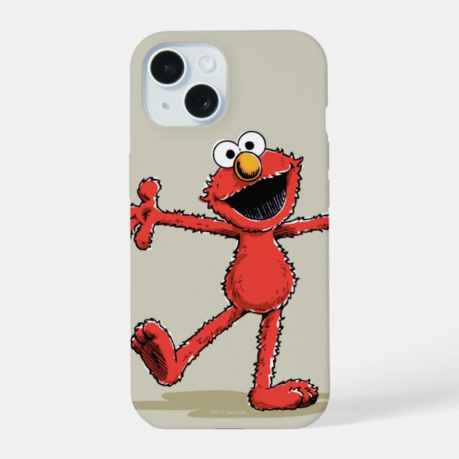 Retro Elmo iPhone 15 Hülle (Rückseite)
