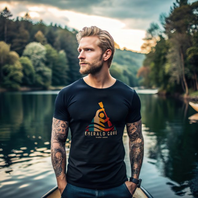 Retro Emerald Cove Kayaking T-Shirt (Von Creator hochgeladen)