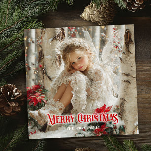 Retro-Engel-Download festliche Weihnachtsgrüße Feiertagskarte