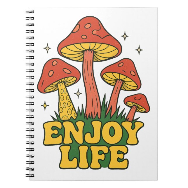 Retro Enjoy Life Journal Notizblock (Vorderseite)