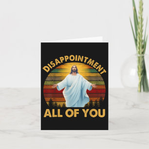 Retro Enttäuschung Sie alle Christlich Jesus Hu Karte