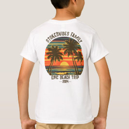 Retro Epic Family Beach Tour Personalisierter Urla T-Shirt