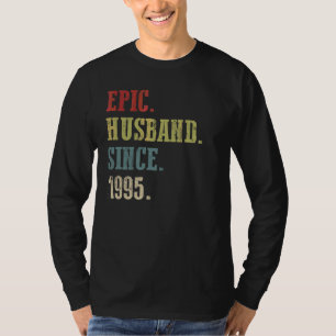 Retro Epic Husband Seit 1995 27. Wedding Aniver T-Shirt