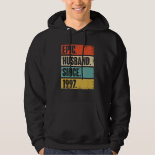 Retro Epic Husband Seit 1997 25. Wedding Anivers Hoodie
