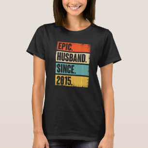 Retro Epic Husband Seit 2015 7th Wedding Aniversa T-Shirt