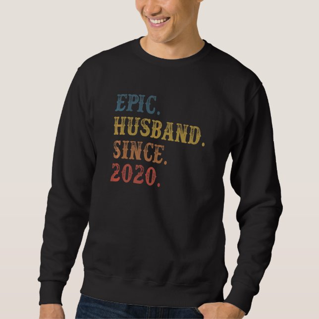Retro Epic Husband Seit 2020 2nd Wedding Anivers Sweatshirt (Vorderseite)