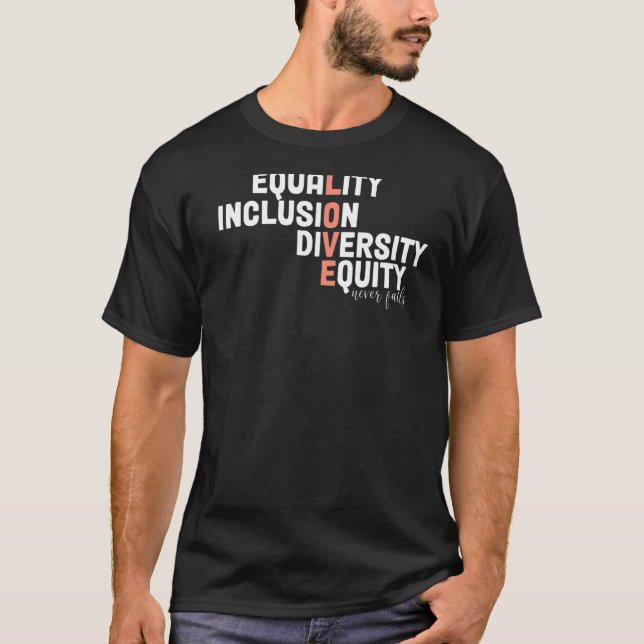 Retro Equality Inclusion Diversity Equity Liebe Ne T-Shirt (Vorderseite)