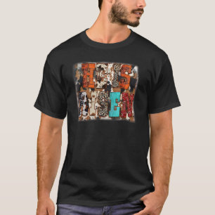 Retro Er ist Risen Leopard Cowhide Western Christi T-Shirt