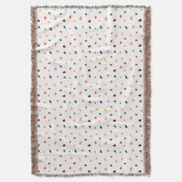 Retro Erathy Terrazzo Print Cosy Throw Blanket Decke