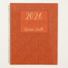 Retro-Erdige Orange-Mandala-Muster
