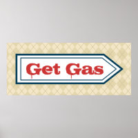Retro erhalten Gas Diner Tankstelle Signature Art
