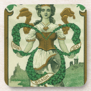 Retro - Erin Go Braugh. St. Patricks Day Grüße Getränkeuntersetzer