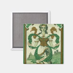 Retro - Erin Go Braugh. St. Patricks Tag Grüße Magnet
