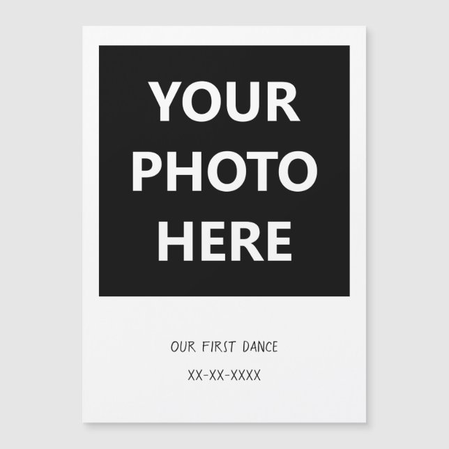 Retro-Erinnerungen Foto Sofortfolie mit Bildunters Magnetkarte (Vorderseite)