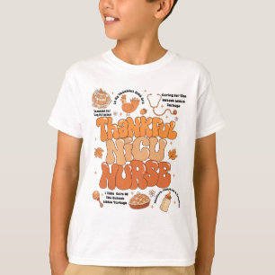 Retro Erntedank Nicu Nurse Herbst Dank Nicu T-Shirt
