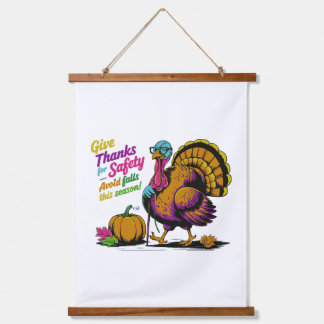 Retro Erntedank Türkei Sicherheit - Danke Wandteppich Mit Holzrahmen