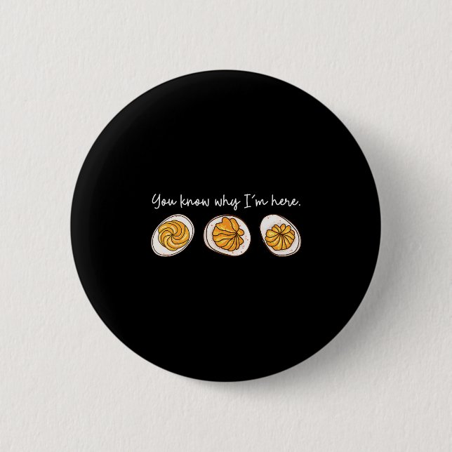 Retro-Erntedankfest Du weißt, warum ich hier Devil Button (Vorderseite)