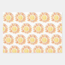 Retro Erster Ausflug rund um die Sun Birthday Part Geschenkpapier Set