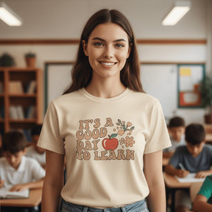 Retro Es ist ein guter Tag zum Lernen Lehrer Gr T-Shirt