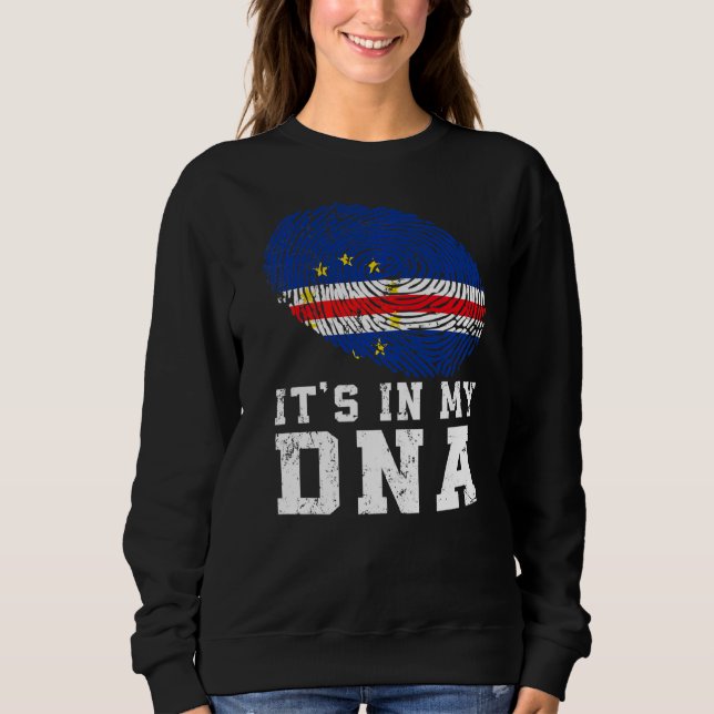 Retro es ist in meiner Dna Cabo Verde Flag Patriot Sweatshirt (Vorderseite)