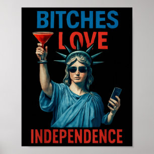 Retro Es Liebe Unabhängigkeit Funny 4. Juli _2 Poster