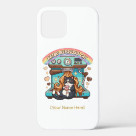 Retro-Espresso-Katz-Café-Barista Personalisiert Case-Mate iPhone Hülle