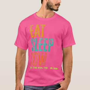 Retro essen Sleep Tow Repeat Truck Trucker Ye T-Shirt