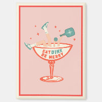 Retro essen, trinken und Meren Pickleball Weihnach