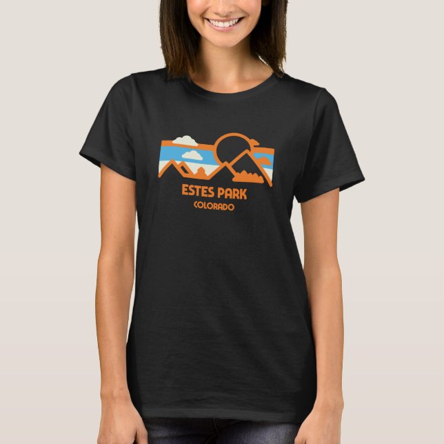 Retro Estes Park Colorado T-Shirt (Vorderseite)