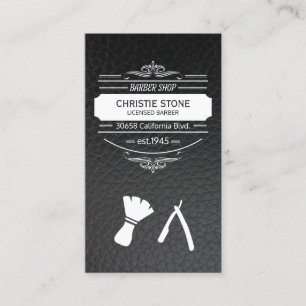 Retro-Etikettenknüppel und Bartleder Visitenkarte