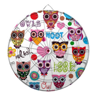 Retro Eulen Dartscheibe