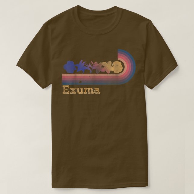 Retro Euma Tropical Blume 80er Style Surfing  T-Shirt (Design vorne)