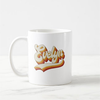Retro Evelyn Name 70s Vintage Design Kaffeetasse
