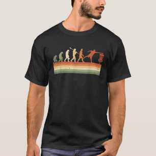 Retro-Evolution des Menschen Frisbee-Disc-Golf-Spi T-Shirt