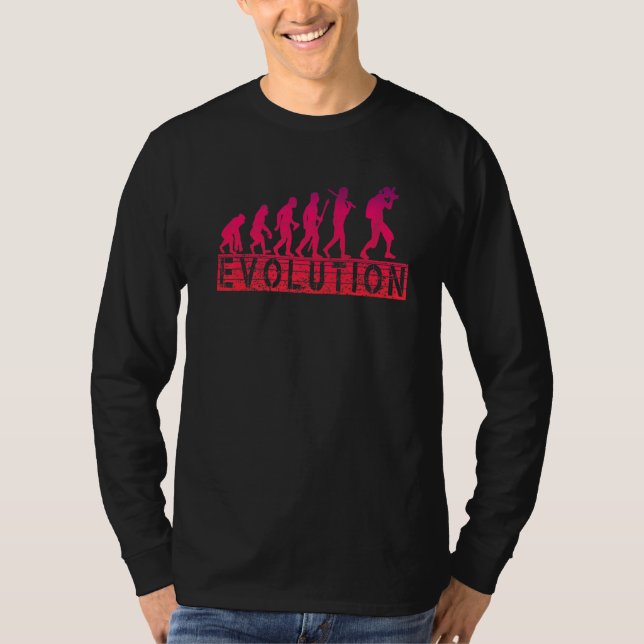 Retro Evolution Fotograf Fotografie T-Shirt (Vorderseite)